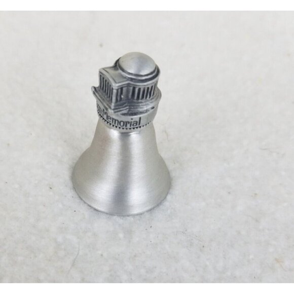 Miniature Bell‎ Vintage Jefferson Memorial Pewter Clapper Americana Presidential - Picture 3 of 8